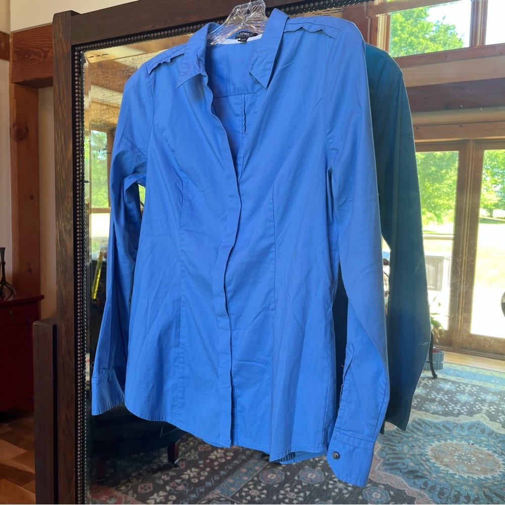Express Blue Button Down Shirt
